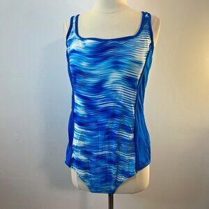 Roots Swim Women's Blue One-Piece Swimsuit - Size 18